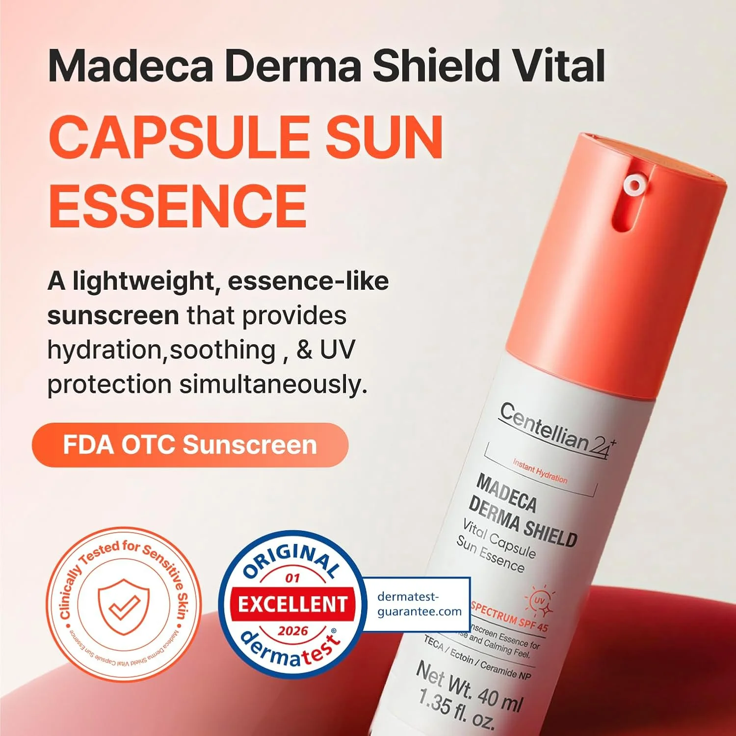 Madeca Derma Shield Vital Capsule Sun Essence 40ml - Image 3
